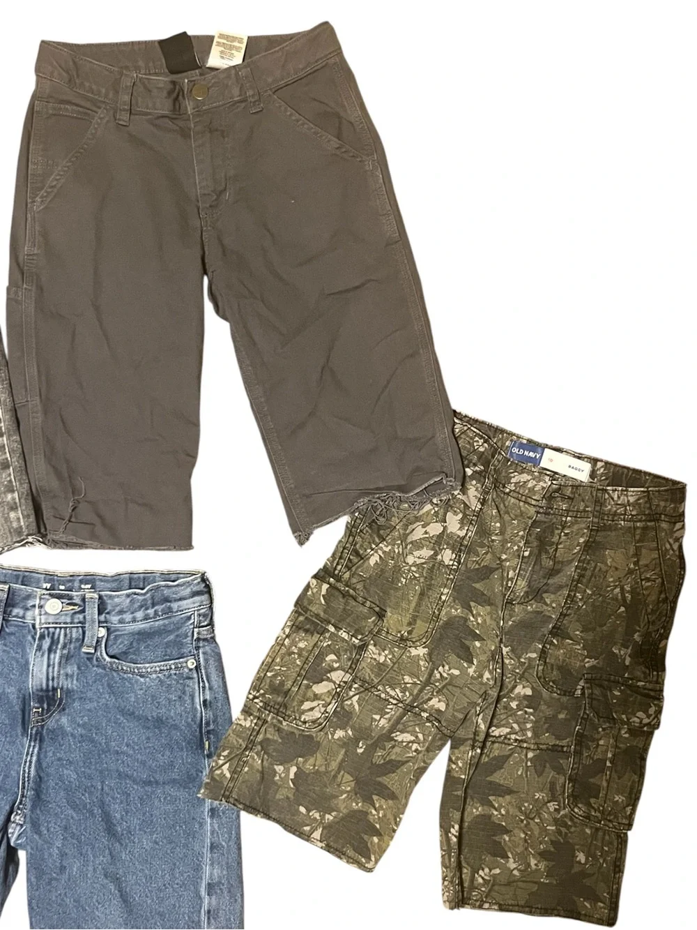 Lot of boys size 10/12 cutoff jean shorts